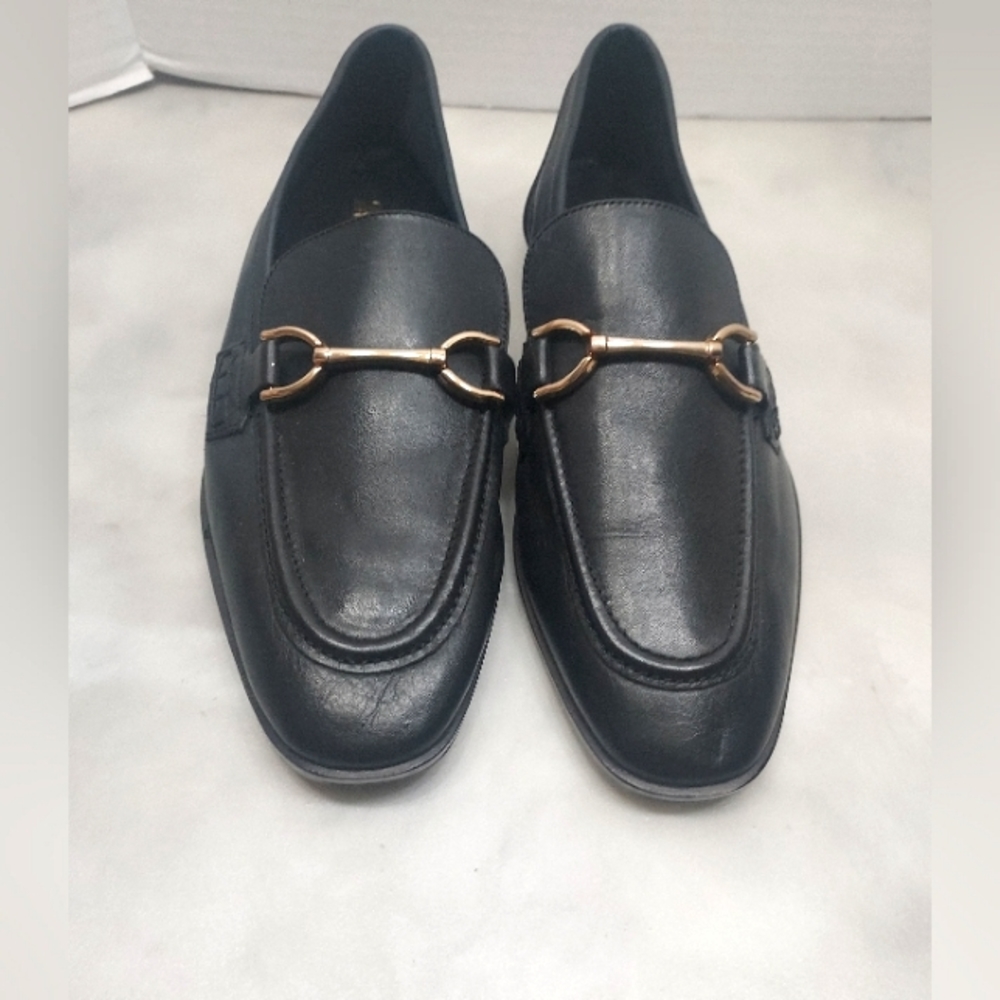 Zara Fall Office Black Casual Loafers With Horse Bit Size 41